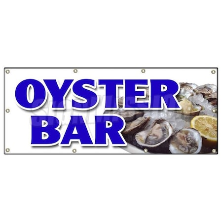 Signmission OYSTER BAR BANNER SIGN fresh clams crabs seafood beer liquor restaurant B-96 Oyster Bar